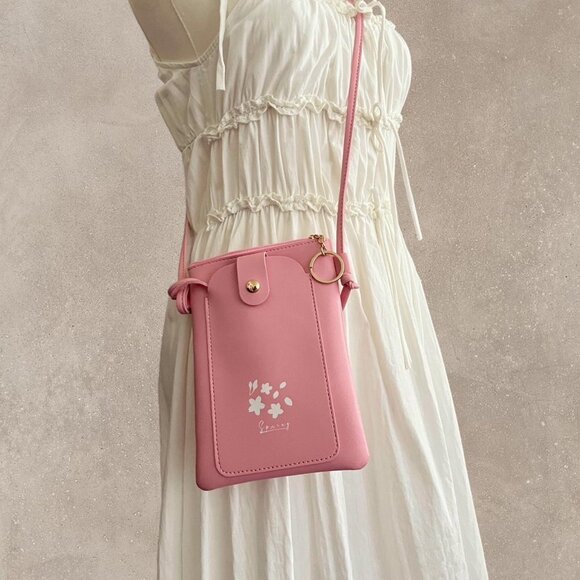 Kawaii Coquette Sakura Pink Phone Pouch - Picture 1 of 4